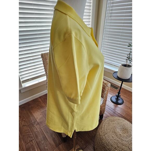 Lauren Ralph Lauren Yellow Polo Shirt Women's Size M Logo Preppy Golf - Picture 5 of 9